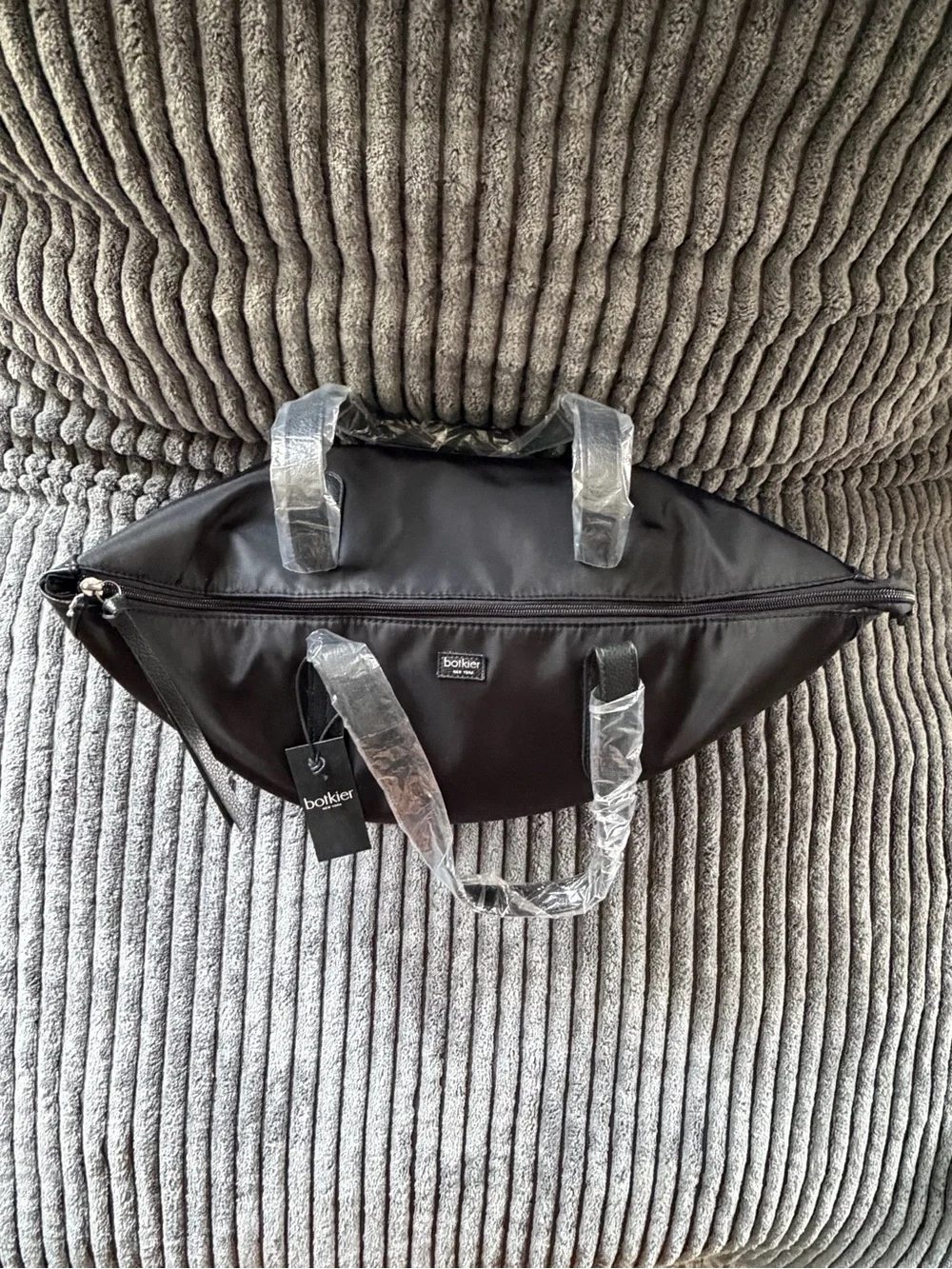 Botkier Black Nylon Tote Bag NWT Large Zip Travel Work Laptop